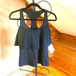 Fabletics Black Built-in Bra Ashlynn Tank, NWT, M